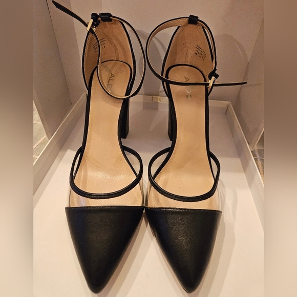 New Aldo black and transparent high heels size 10 - Picture 2 of 6